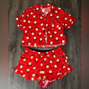 Aerie Christmas Pajama Short Set Size XL